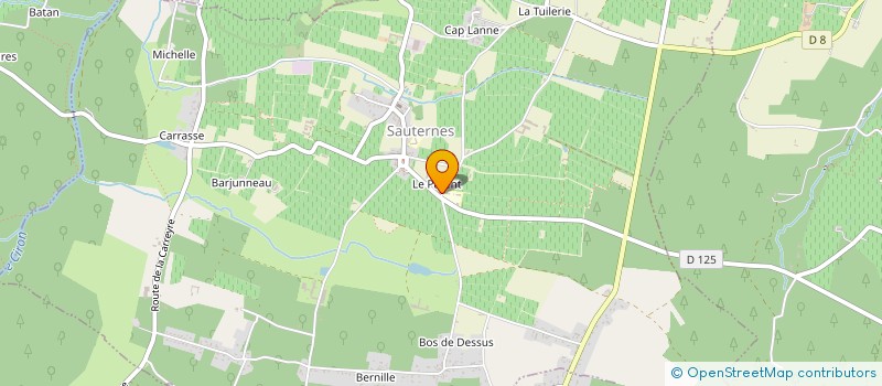 localisation de l'entreprise MENUISERIE LACOSTE ET FILS à SAUTERNES