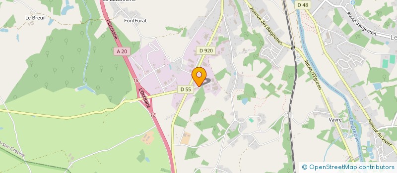 localisation de l'entreprise MENUISERIE LACOSTE-MARIEN à ARGENTON-SUR-CREUSE
