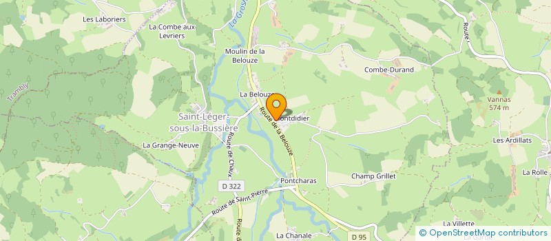 localisation de l'entreprise MENUISERIE LAFFAY PERE ET FILS  SAINT-LEGER-SOUS-LA-BUSSIERE