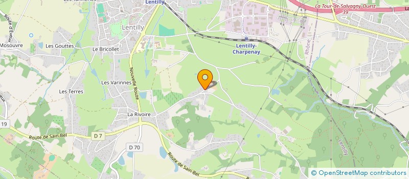 localisation de l'entreprise MENUISERIE LAINE BOIS ALU PVC AGENCEMENT  LENTILLY