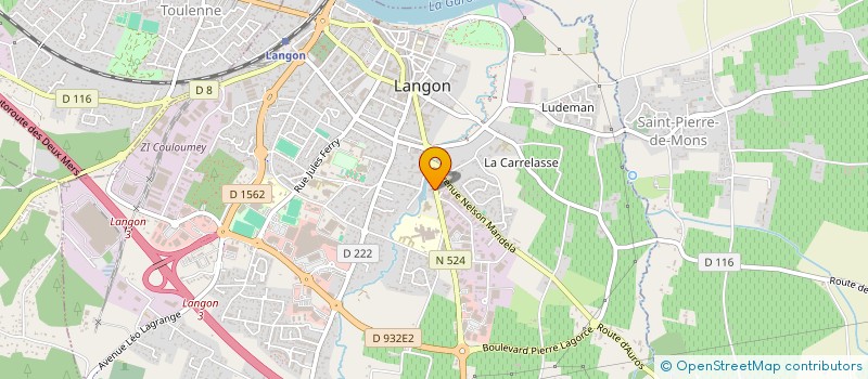 localisation de l'entreprise MENUISERIE LANGONNAISE  LANGON