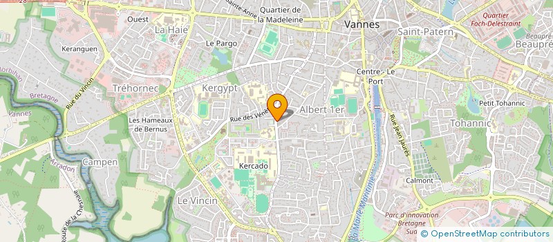 localisation de l'entreprise MENUISERIE LE NEVANEN à VANNES
