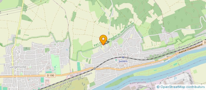 localisation de l'entreprise MENUISERIE LEBREDONCHEL à JUZIERS