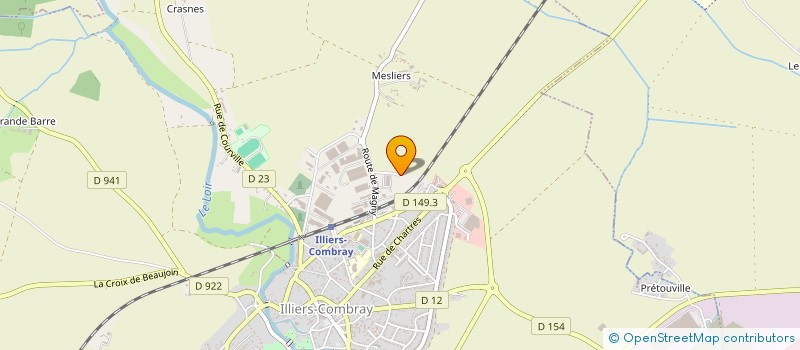 localisation de l'entreprise MENUISERIE LEGRAND AURELIEN à ILLIERS-COMBRAY