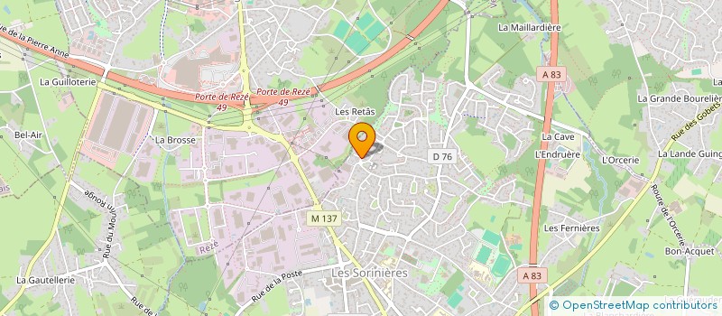 localisation de l'entreprise MENUISERIE LEMASSON à LES SORINIERES
