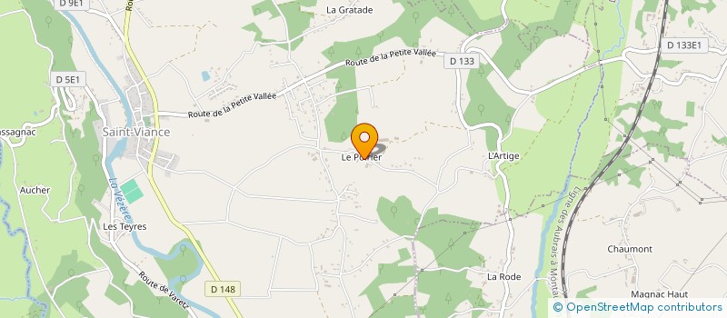 localisation de l'entreprise MENUISERIE LENHART à SAINT-VIANCE