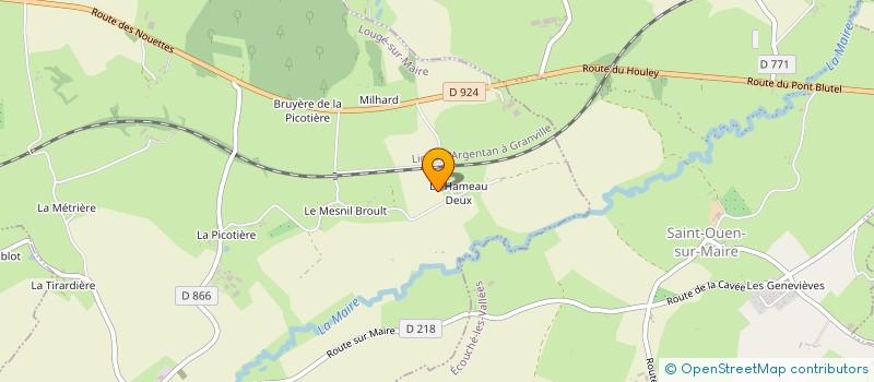 localisation de l'entreprise MENUISERIE LEROY à LOUGE SUR MAIRE