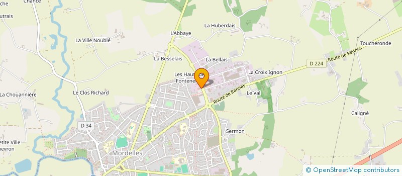 localisation de l'entreprise MENUISERIE LES PLATANES à MORDELLES