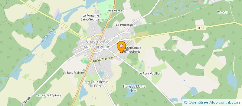 localisation de l'entreprise MENUISERIE LETEILLIER  CHAUMONT-SUR-THARONNE