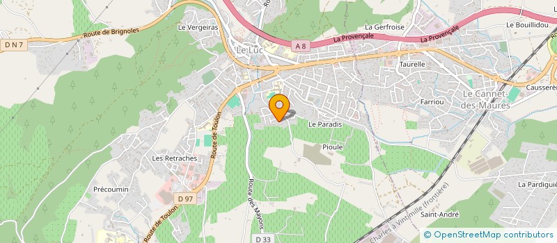 localisation de l'entreprise MENUISERIE LUCOISE  LE LUC