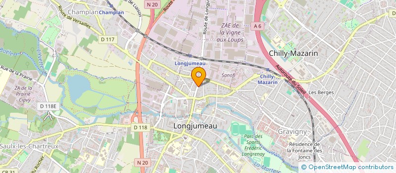 localisation de l'entreprise MENUISERIE MALBRUNOT à LONGJUMEAU