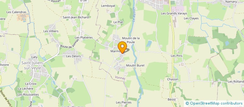 localisation de l'entreprise MENUISERIE MAUCHAND  SAINT-JULIEN-SUR-VEYLE