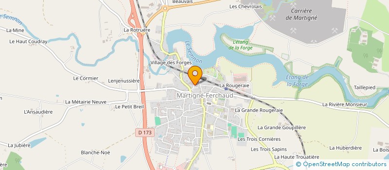 localisation de l'entreprise MENUISERIE MICHAEL STEIN  MARTIGNE-FERCHAUD