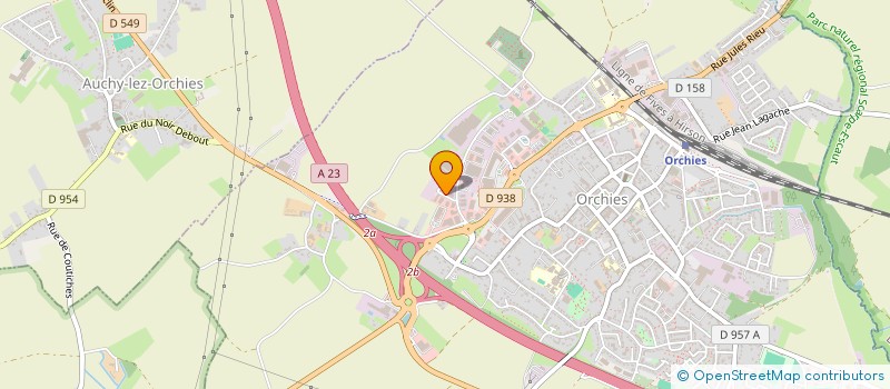 localisation de l'entreprise MENUISERIE MICHEL DUPONT  ORCHIES