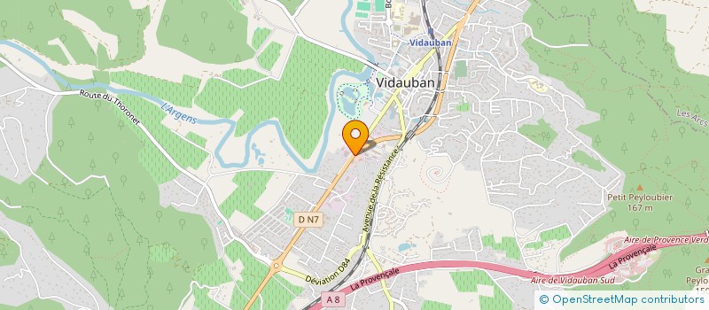 localisation de l'entreprise MENUISERIE MIELLE SEBASTIEN  VIDAUBAN