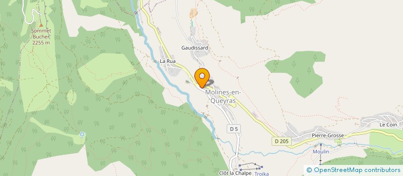 localisation de l'entreprise MENUISERIE MIGAULT  MOLINES-EN-QUEYRAS