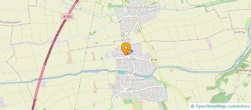localisation de l'entreprise MENUISERIE MONSCHIN à GRIESHEIM-SUR-SOUFFEL
