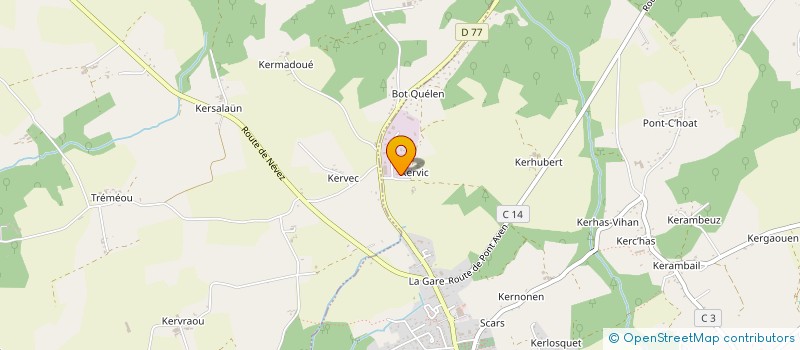 localisation de l'entreprise MENUISERIE NIGER GREGORY à NEVEZ