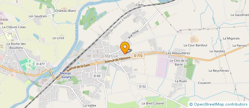 localisation de l'entreprise MENUISERIE NIQUEUX à GUIPRY-MESSAC