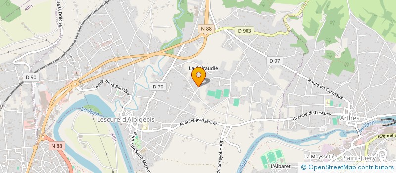 localisation de l'entreprise MENUISERIE PATTYN à LESCURE-D'ALBIGEOIS