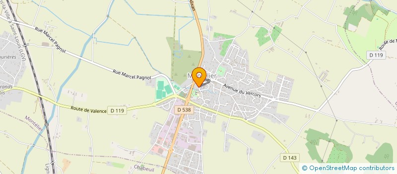 localisation de l'entreprise MENUISERIE PEDELMAS  MONTELIER