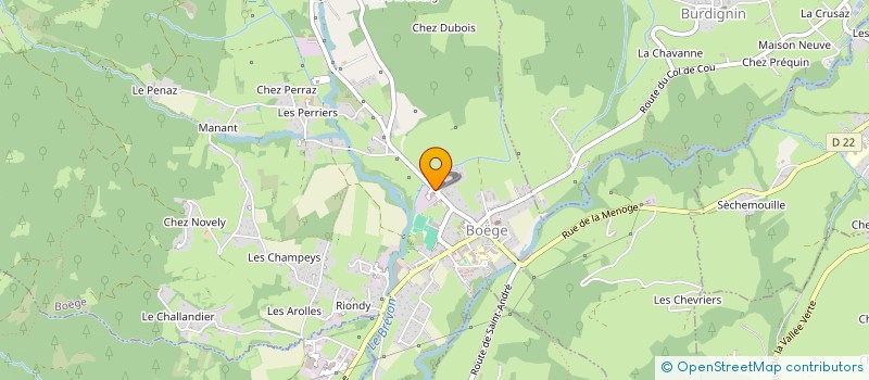 localisation de l'entreprise MENUISERIE PELLET- JAMBAZ à BOEGE