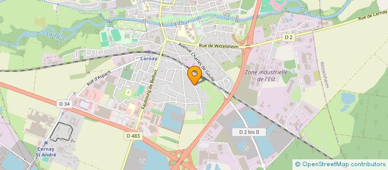 localisation de l'entreprise MENUISERIE PLASTIQUE DENIER à CERNAY