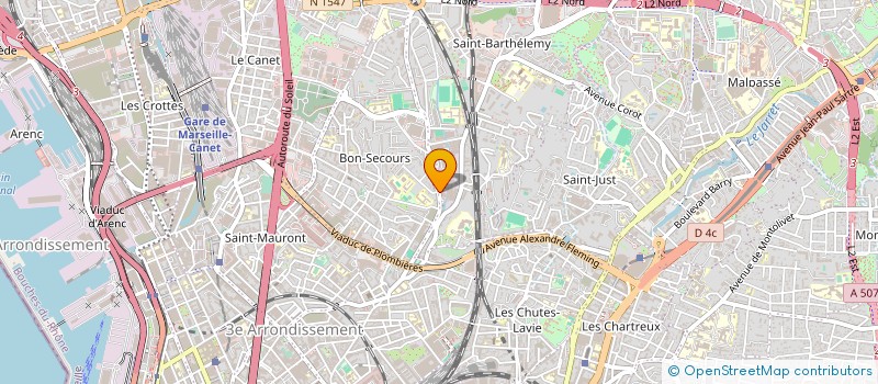 localisation de l'entreprise MENUISERIE PLASTIQUE DU FOREZ à MARSEILLE