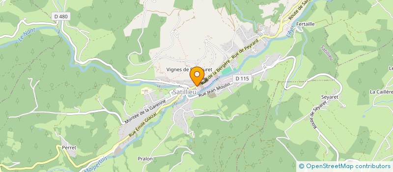 localisation de l'entreprise MENUISERIE POINARD  SATILLIEU