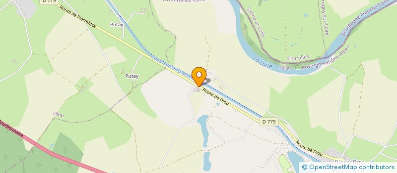 localisation de l'entreprise MENUISERIE POTIER BOIS - PVC à PIERREFITTE-SUR-LOIRE