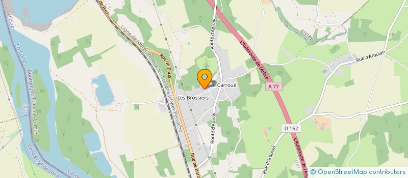 localisation de l'entreprise MENUISERIE POURON à LA CELLE-SUR-LOIRE