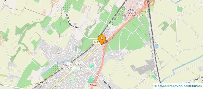 localisation de l'entreprise MENUISERIE POURRET à SAINT-MARCEL-LES-VALENCE