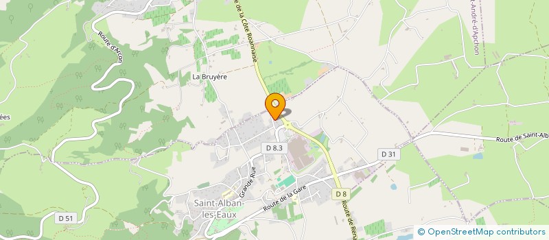 localisation de l'entreprise MENUISERIE POUZERAT  SAINT-ALBAN-LES-EAUX