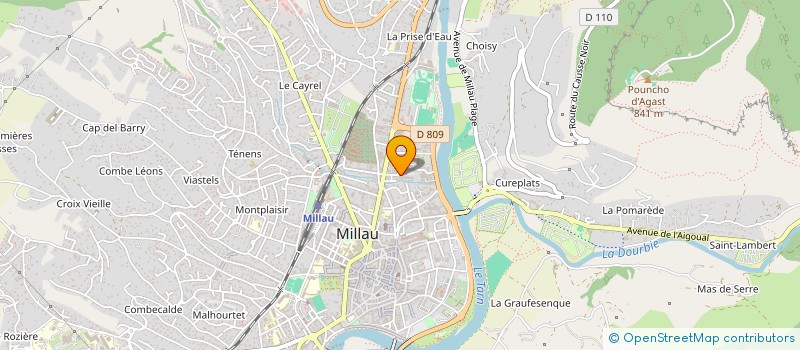 localisation de l'entreprise MENUISERIE PRAUD ET MONSEAU à MILLAU