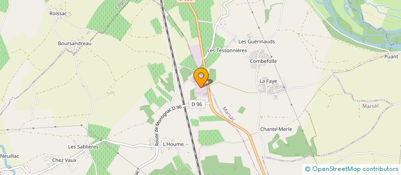 localisation de l'entreprise MENUISERIE PRESSAC à ASNIERES-SUR-NOUERE
