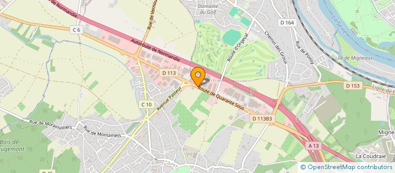 localisation de l'entreprise MENUISERIE RENE MARTINON  ORGEVAL