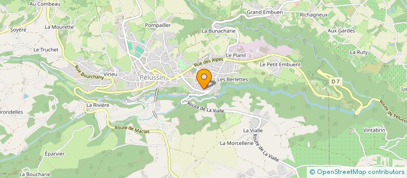 localisation de l'entreprise MENUISERIE RIVORY à PELUSSIN