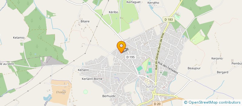 localisation de l'entreprise MENUISERIE ROSSARD à SURZUR