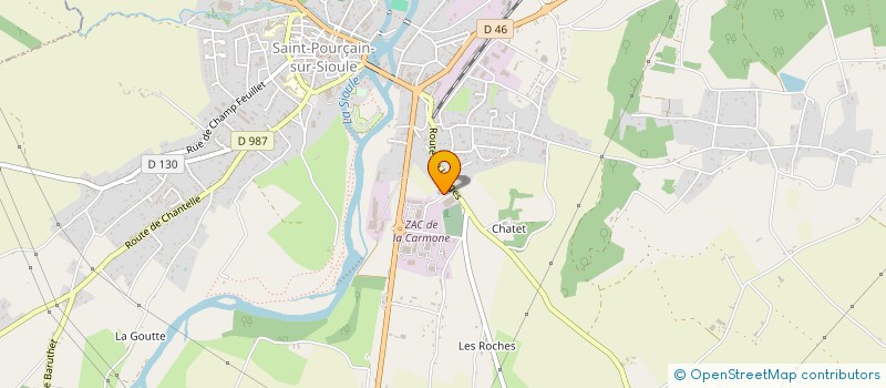 localisation de l'entreprise MENUISERIE SAINTPOURCINOISE à SAINT-POURCAIN-SUR-SIOULE