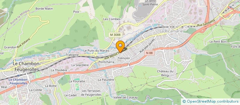 localisation de l'entreprise MENUISERIE SARI à LE CHAMBON-FEUGEROLLES