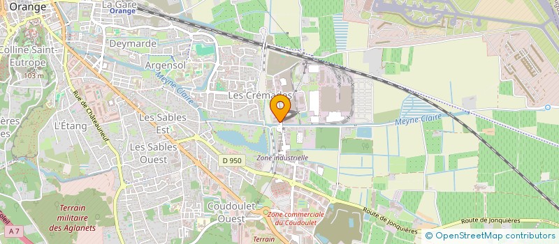 localisation de l'entreprise MENUISERIE SUD MIROITERIE à ORANGE