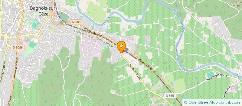 localisation de l'entreprise MENUISERIE SUTTER à BAGNOLS-SUR-CEZE