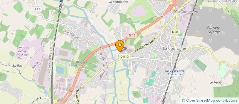 localisation de l'entreprise MENUISERIE TALLON à LA COURONNE