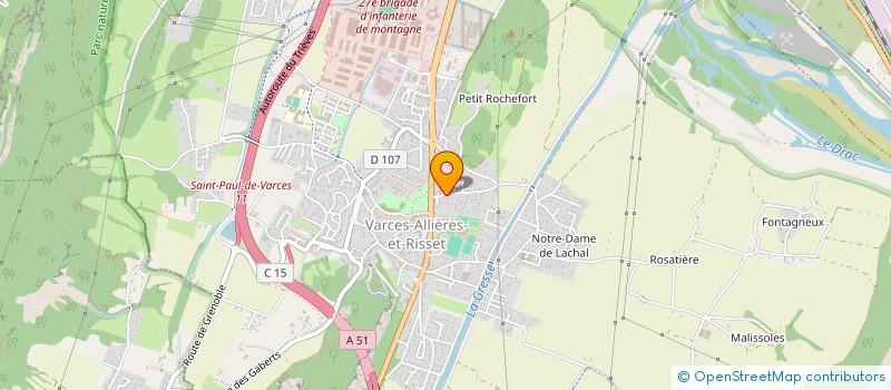localisation de l'entreprise MENUISERIE TECHNI VERRE à VARCES-ALLIERES-ET-RISSET