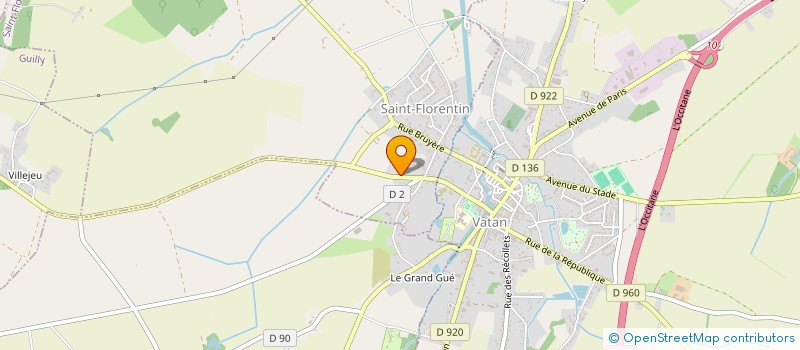 localisation de l'entreprise MENUISERIE THENOT à SAINT-FLORENTIN