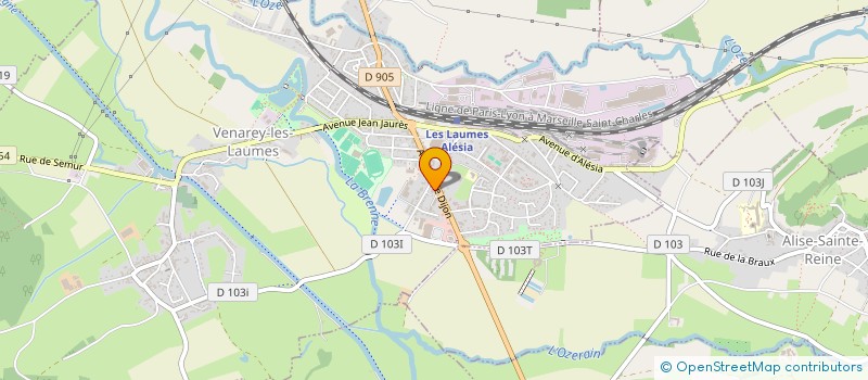 localisation de l'entreprise MENUISERIE VADOT ARNAUD  VENAREY-LES-LAUMES