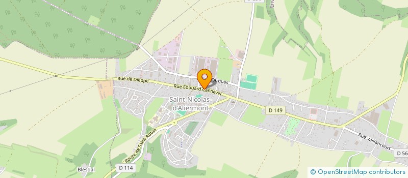 localisation de l'entreprise MENUISERIE VANHEULE  SAINT-NICOLAS-D'ALIERMONT