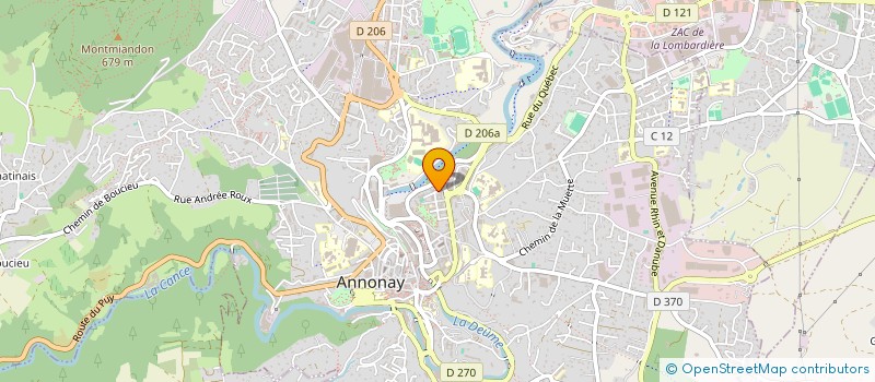localisation de l'entreprise MENUISERIE VIELLE à ANNONAY