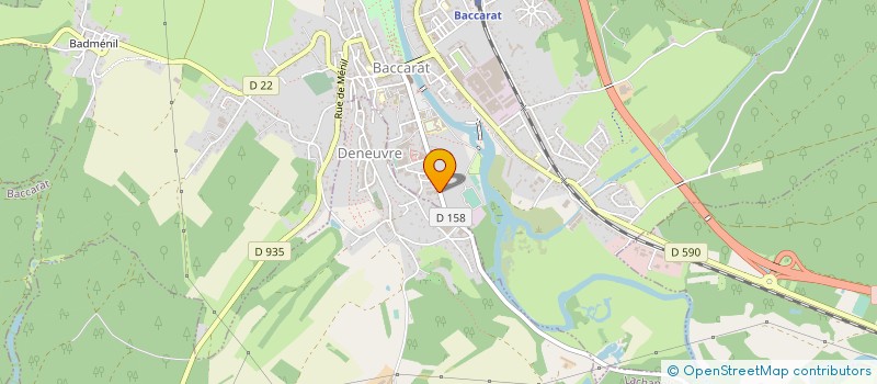 localisation de l'entreprise MENUISERIE VOURIOT SARL à BACCARAT