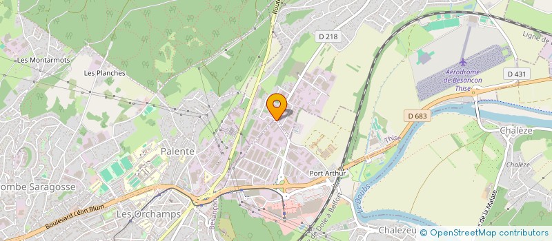 localisation de l'entreprise MENUISERIE VUILLEMIN à CHALEZEULE